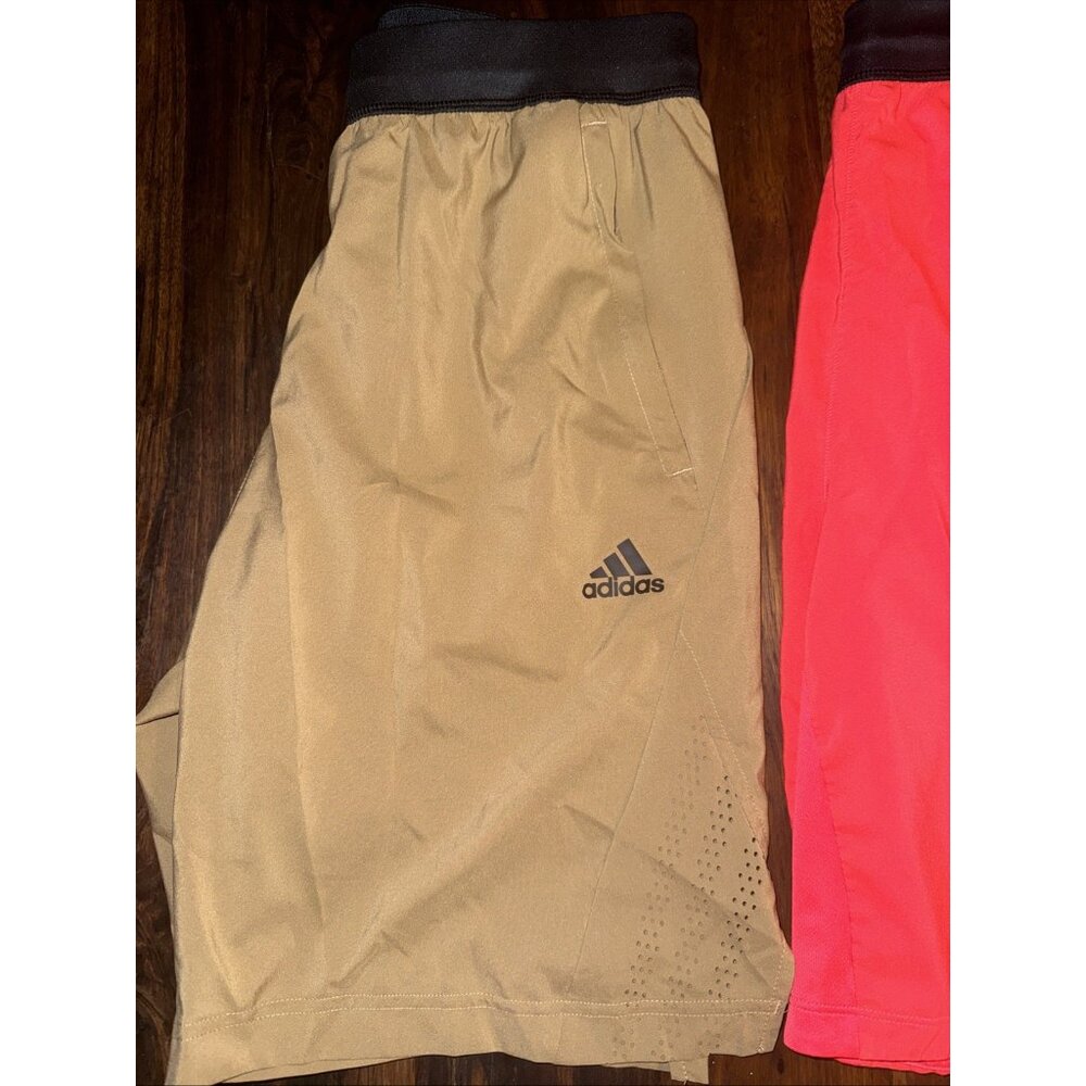 Adidas Axis 22 Shorts Lot 2 Men’s M Sand Pink 9" Gym Training Athletic - Picture 2 of 15